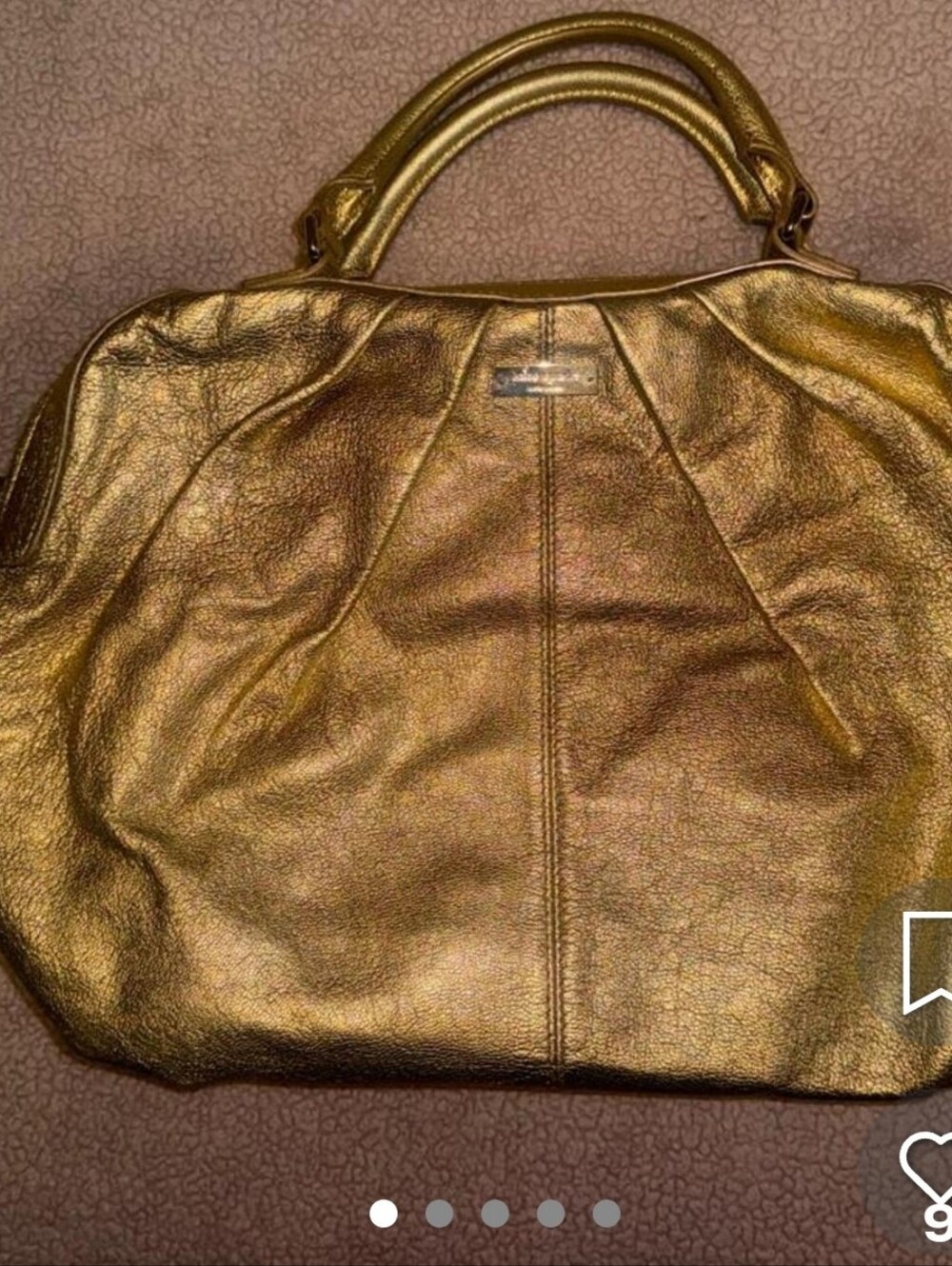 Kate Spade Metallic Gold Leather Top-Handle Satchel